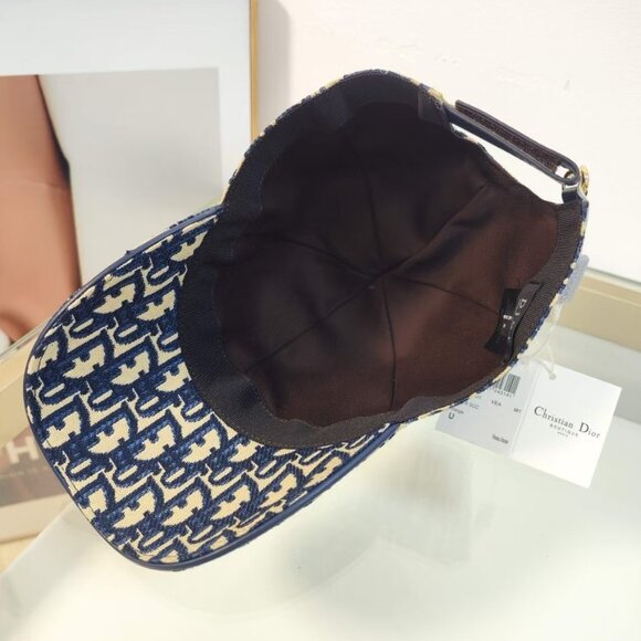 Dior Men’s Blue and Gold Cap
